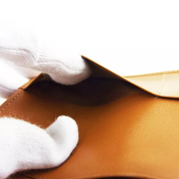 CELINE Long billing Macadam beige PVC x Leather Authentic USED - Picture 9 of 11